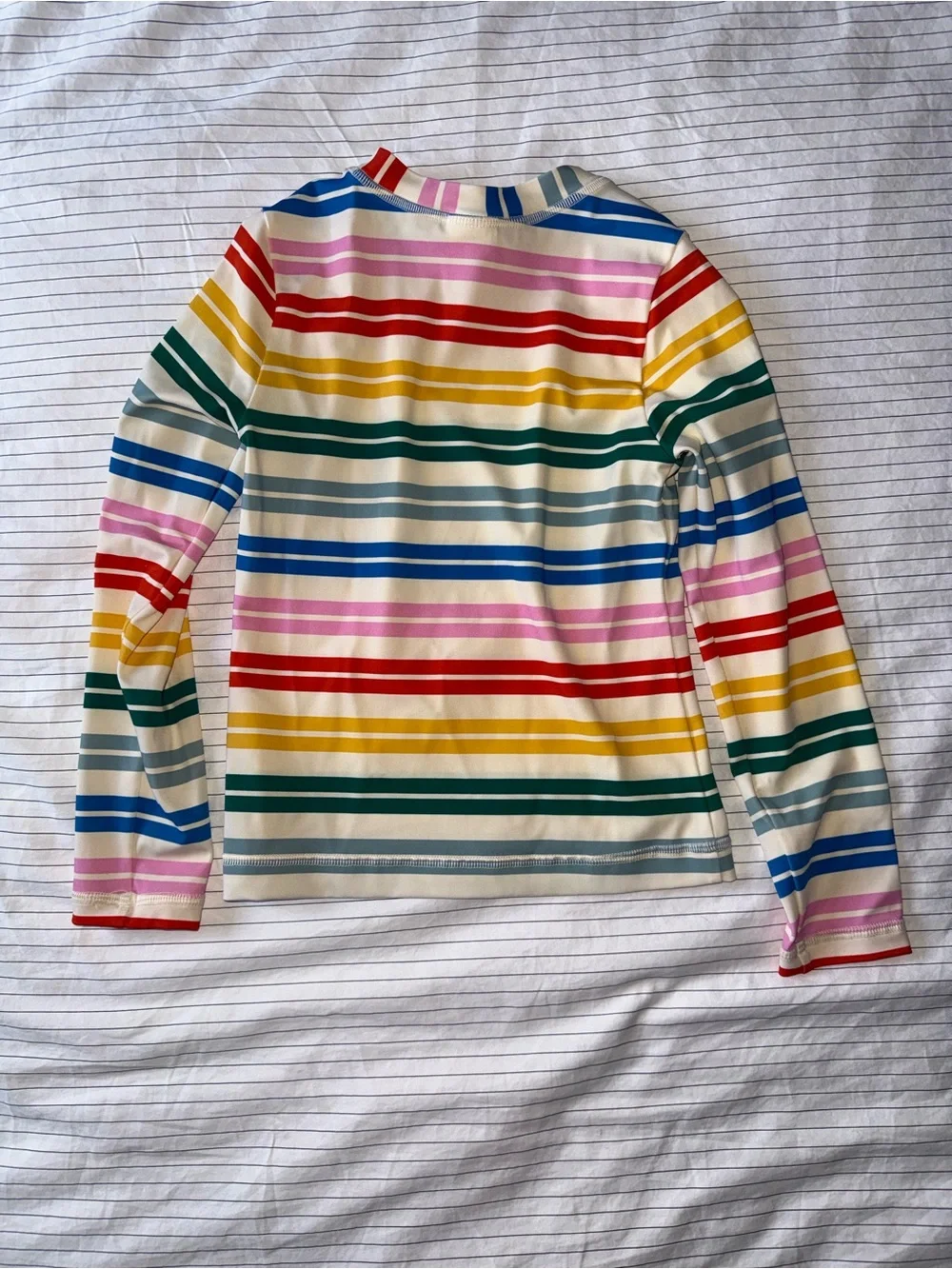 Kids Long-Sleeve Rainbow Stripe Rash Guard